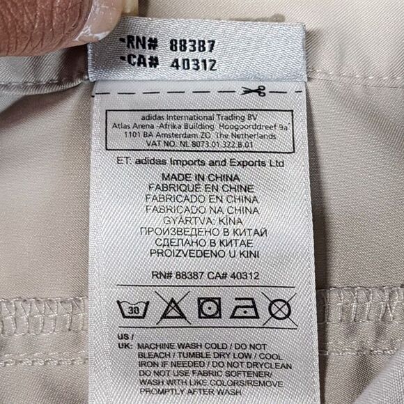 Adidas Climalite Golf Shorts Men’s Size 32 Beige Tan Performance Activewear - Picture 12 of 14